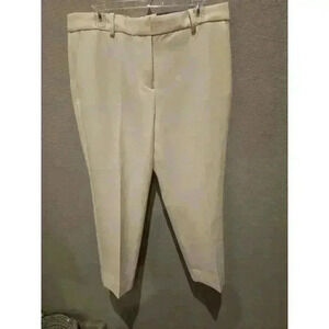 Talbots Women's Ankle Pants 16P Petite White Straight Leg Casual